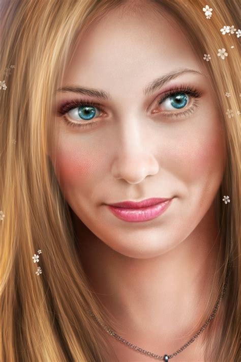 Fonds d écran Fille blonde yeux bleus fantaisie 2880x1800 image