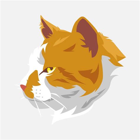 portrait of cat. side view. orange cat face. vector illustration. 21688199 Vector Art at Vecteezy