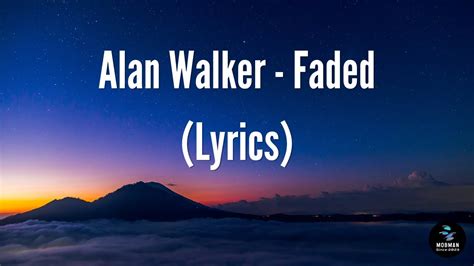 Alan Walker Faded Lyrics Youtube