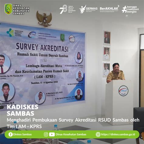 Pembukaan Survey Akreditasi RSUD Sambas Kadiskes Berharap Terus Meningkat