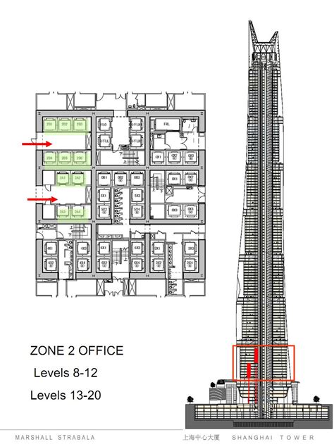 World of Architecture: Shanghai Tower Elevator System Drawings And ...