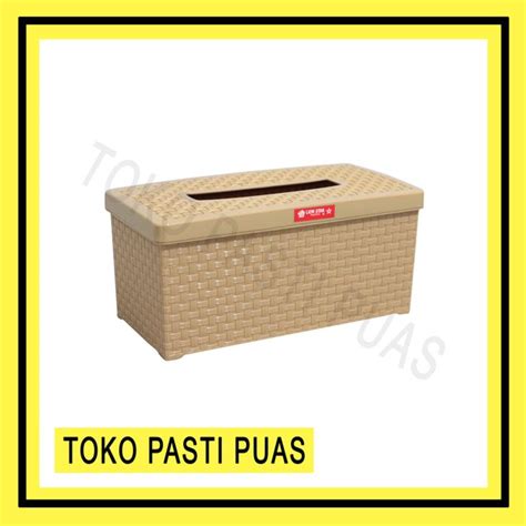 Jual Tempat Tissue Rato Large Plastik Kotak Tisu Motif Anyam Lion Star