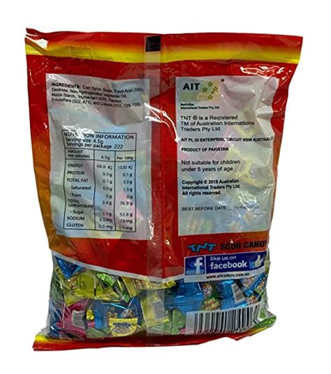 Tnt Sour Chews Liquid Filled Candy 1 Kg Tasty Delightz