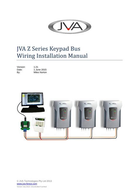 Pdf Jva Z Series Keypad Bus Wiring Installation Manual · Keypad Address 2 Is Reserved For A Pc