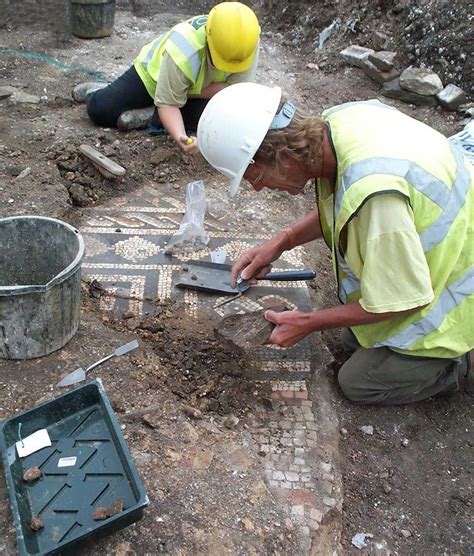 Dorchester Excavating Mosaics 2 Excavating One Of The Mo Flickr