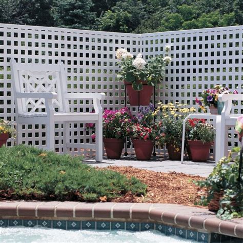 Privacy Lattice Panels 4 X8 Vinyl Lattice Barrette Outdoor Living