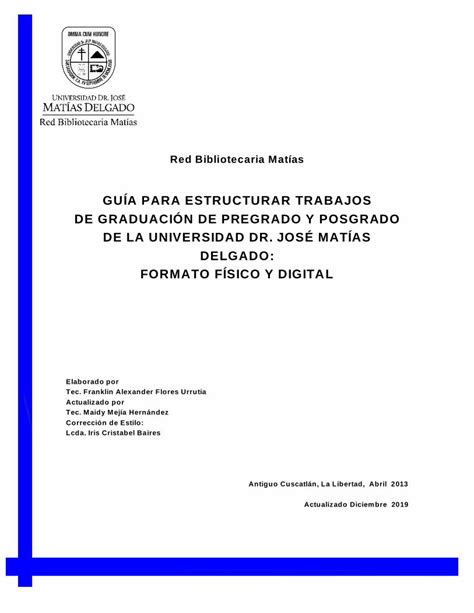 PDF GUÍA PARA ESTRUCTURAR TRABAJOS DE GRADUACIÓN DE PREGRADO Y