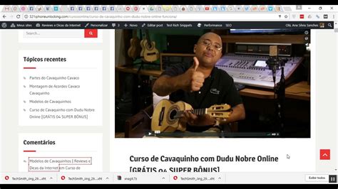 Curso De Cavaquinho Dudu Nobre Online Como Aprender Tocar Cavaco