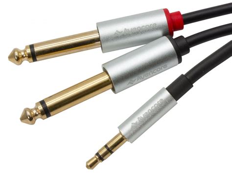 Stereo 3 5mm To Dual Mono 6 5mm Audio Cable