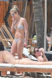 Kristin Cavallari In A Striped Bikini Holiday In Tulum