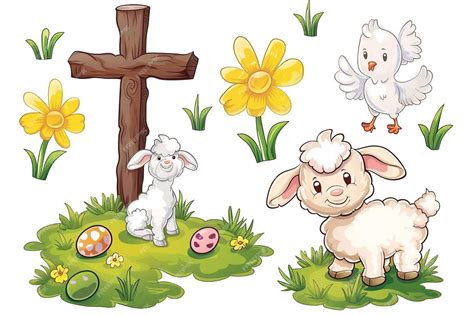 Premium Photo Religious Symbols Easter Clip Art Featuring Iconic