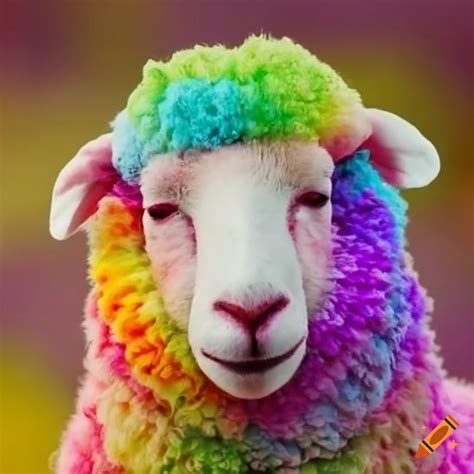 Rainbow Colored Sheep On Craiyon