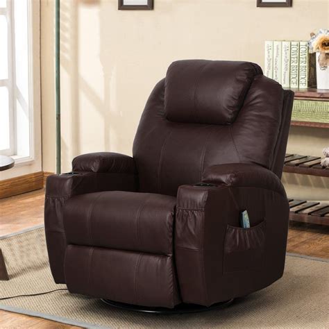 Massage Therapy Lazy Boy Leather Recliner Chair Heat Club Seat Rocker 360 Swive Ebay