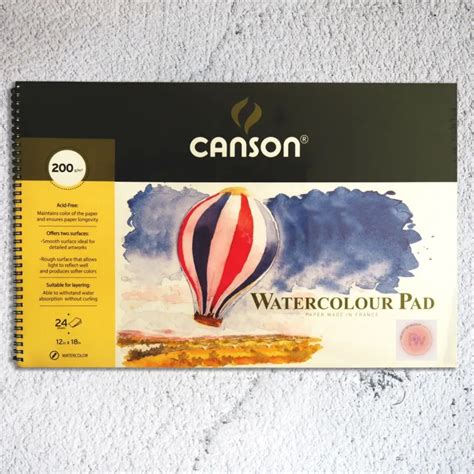 Canson Watercolor Pad 200gsm 12x18 24sh Lazada Ph