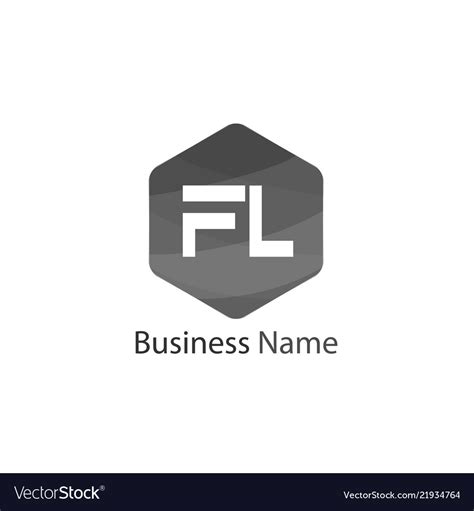 Initial Letter Fl Logo Template Design Royalty Free Vector