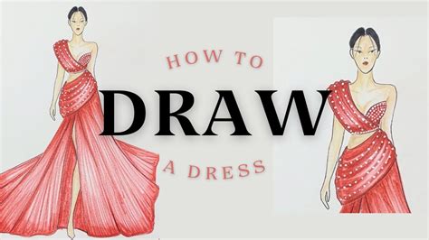 Step-by-Step Dress Drawing Tutorial for Beginners - YouTube
