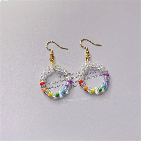 Handmade Beaded Dangling Earrings Etsy