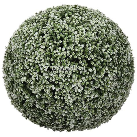 White Color Babysbreath Leaf Topiary Ball Artificial Topiary Topiary