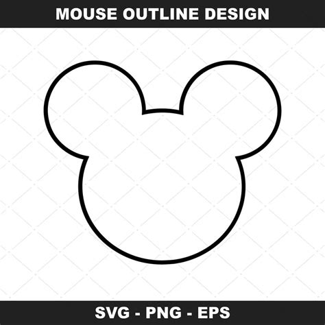 Mickey Mouse Head Outline Template Etsy