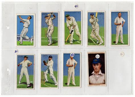set   vintage cricket trading cards  players cigarettes