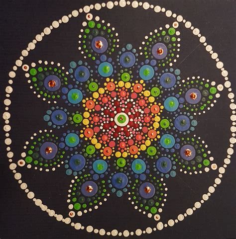 Rainbow Mandala Stil Learning How To Do This Rainbow Mandala