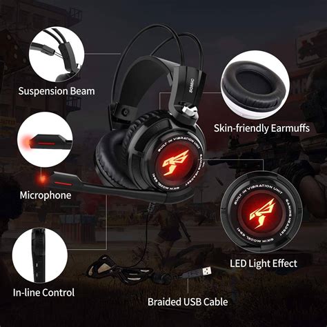 SOMIC G941 Gaming Headset For PS4 PC And Laptop 7 1 Virtual Surround