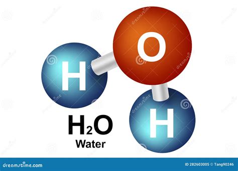 Water (H2O) Molecular Structure, Water Molecule Structure Atomic, Chemical Molecular Formula ...