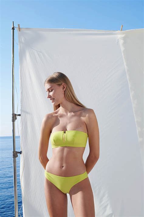 Stay Salty Lime Green Ribbed Bikini Top Atelier Yuwa Ciao Jp