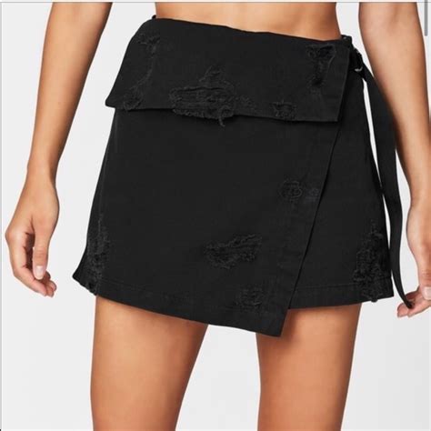 Carmar Shorts Nwt Carmar Black Distressed Denim Skort Poshmark