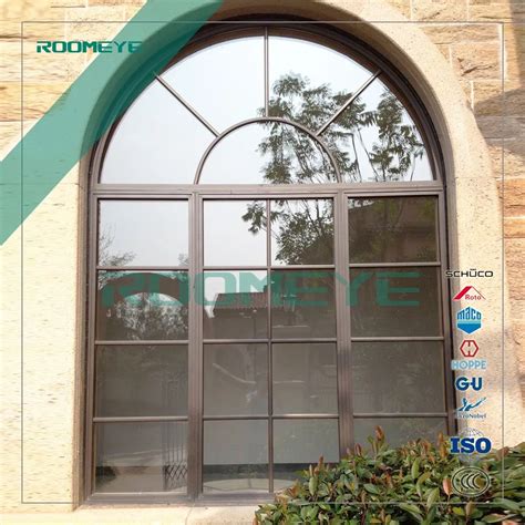 Roomeye Pvc Aluminium Arched Double Glass Entry Door Buy Arched Entry Door Arched Entry Door