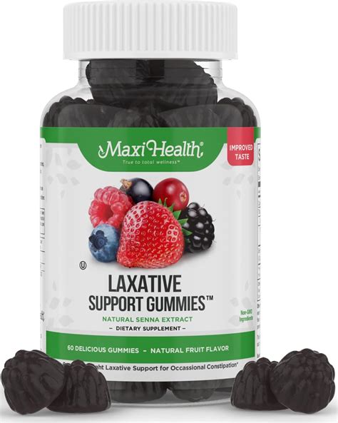 Maxi Health Laxative Gummies 60s Chewable Vegan Gummy