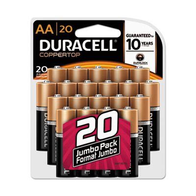 Batteries Aa Duracell Coppertop Alkaline W Duralock Power