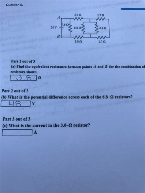 Solved A Find The Equivalent Resistance Between Points A