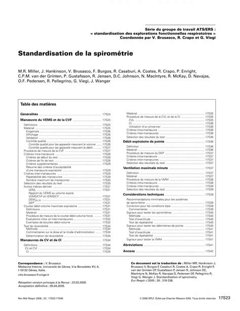 PDF Standardisation de la spirométrie DOKUMEN TIPS