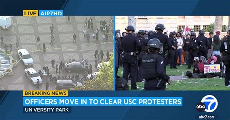 Lapd Makes Arrests Following Pro Palestinian Protest At Uscs Alumni Park