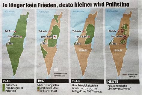 Palästina Israel Karten Nahostkonflikt Israel Palästina The