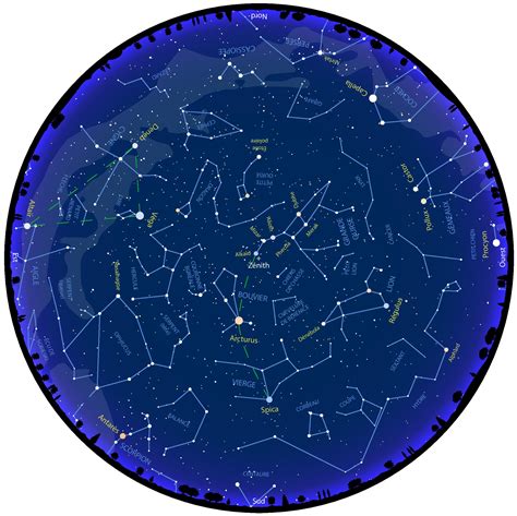 Constellations Plan Tes D Couvrez La Carte Du Ciel De Mai Sciences