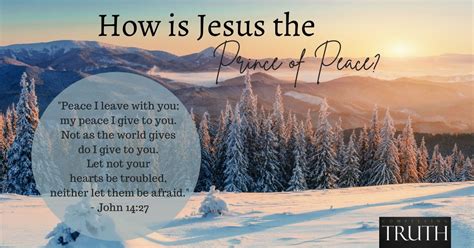 How is Jesus the Prince of Peace (Isaiah 9:6)?