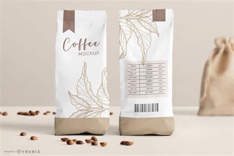 Elegant Coffee Bag Packaging Mockup