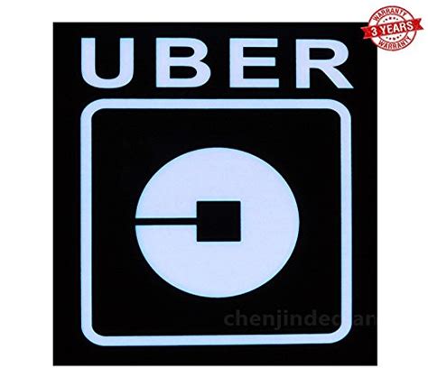 Uber Sign LED Light Sign Logo Sticker Decal Glow Wireless Decal Accessories Removable Uber Lyft ...