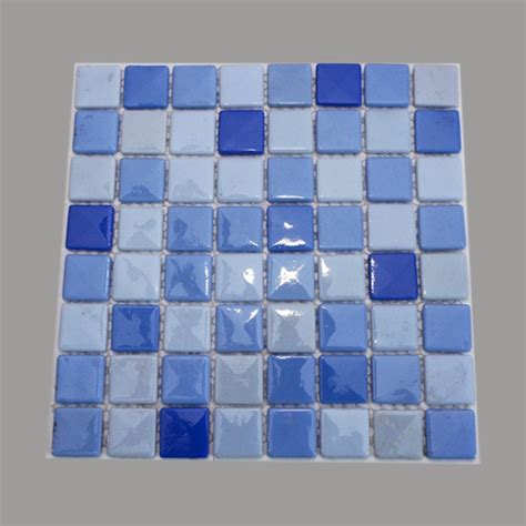 Blue Flooring Glass Mosaic Swimming Pool Tile Thickness Mm At Rs