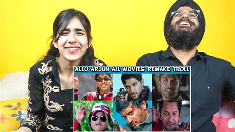 Allu Arjun Movies Remake Telugu Troll Reaction YouTube