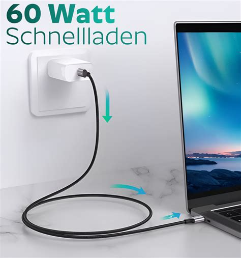 USB C auf USB C Ladekabel 1m 2m Kabel 60W Schnellladekabel für Samsung