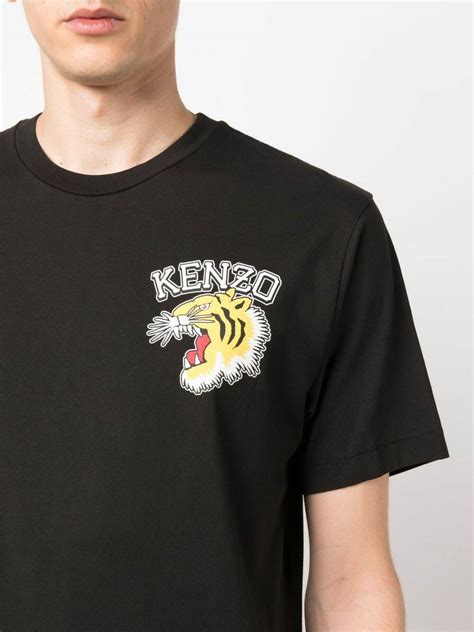 Kenzo Tiger Varsity Classic Cotton T Shirt Kenzo