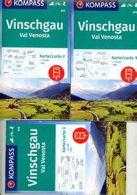 Kompass Wanderkarten Set Vinschgau Val Venosta Karten