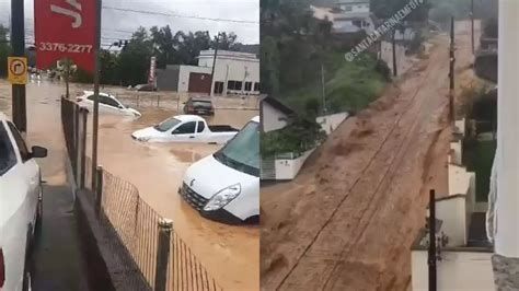 Impressionante Alagamento Deixa Ve Culos Debaixo D Gua Em Sc