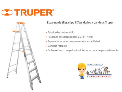 Escalera De Tijera Tipo Ii Con Bandeja Naranja Kg Pelda Os