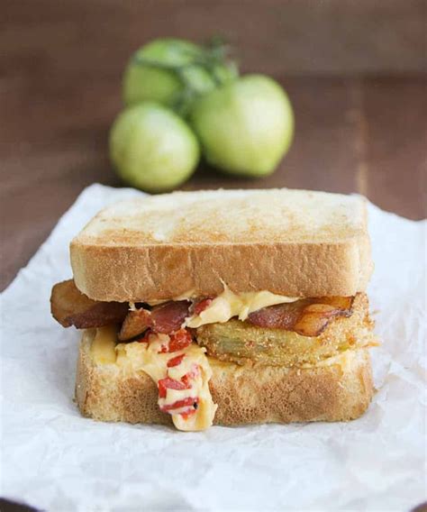 Fried Green Tomato Sandwich With Bacon And Pimiento Punchfork