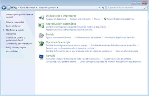 Qué Es El Panel De Control De Windows 7 Y Qué Hay En él Hardware Y Sonido Panel Control Windows