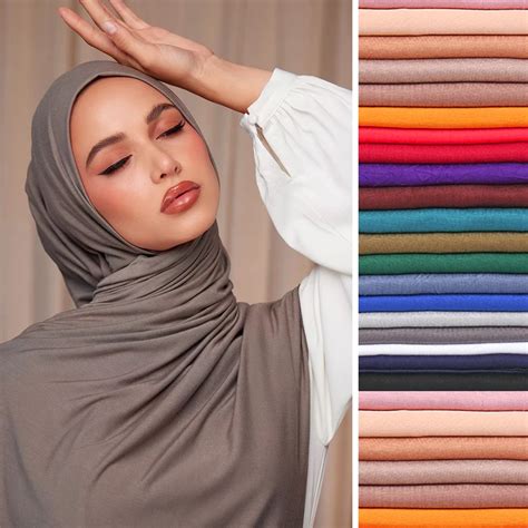 Charpe Hijab En Jersey De Coton Modal Pour Femme Ch Le Du Ramadan